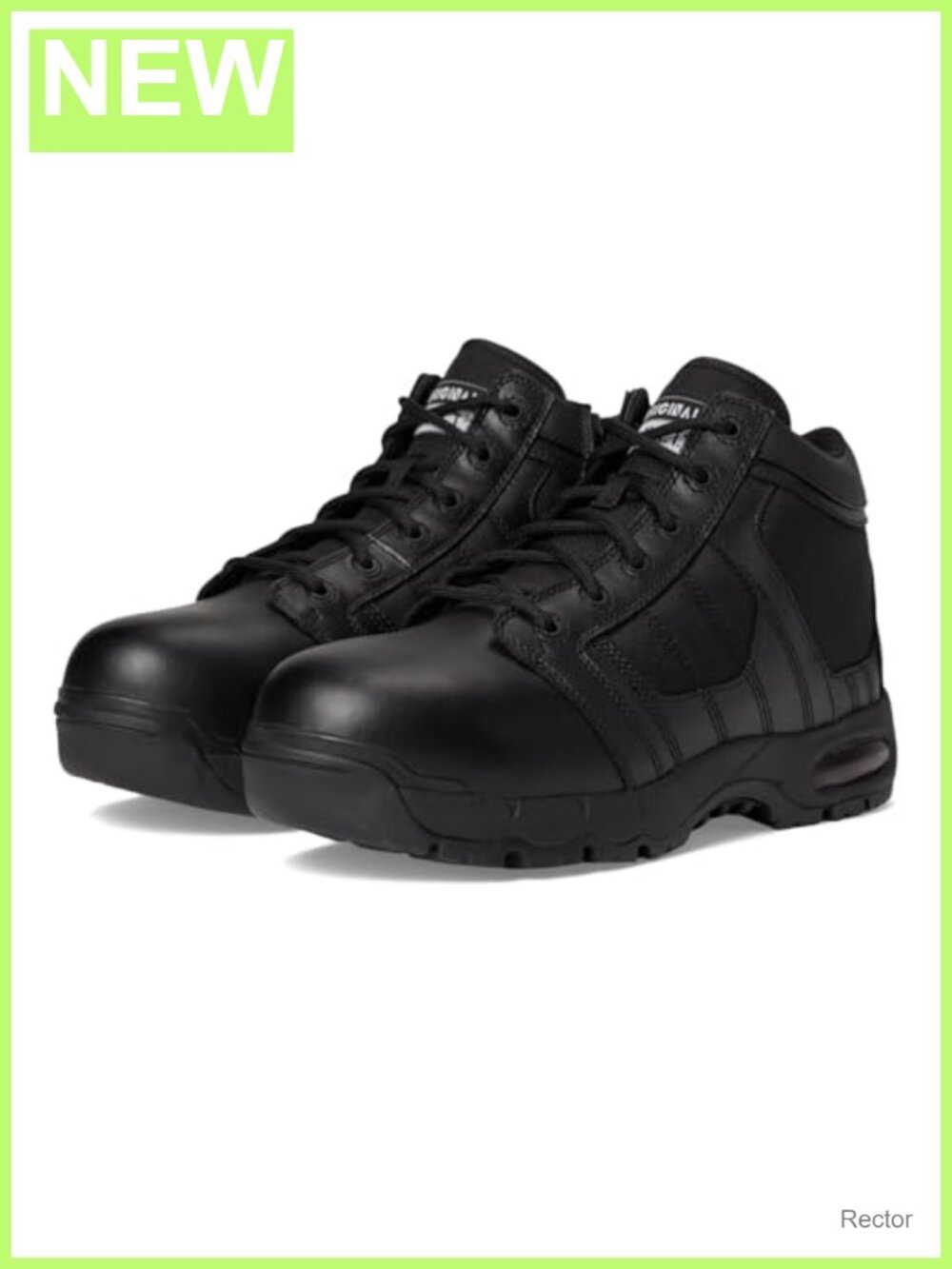 Men's 5" Side Zip Composite Toe Tactical Boots Full Leather Safety Shoe